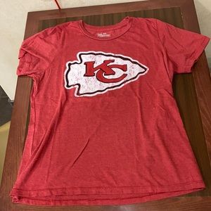 Red and white Patrick Mahomes T-shirt